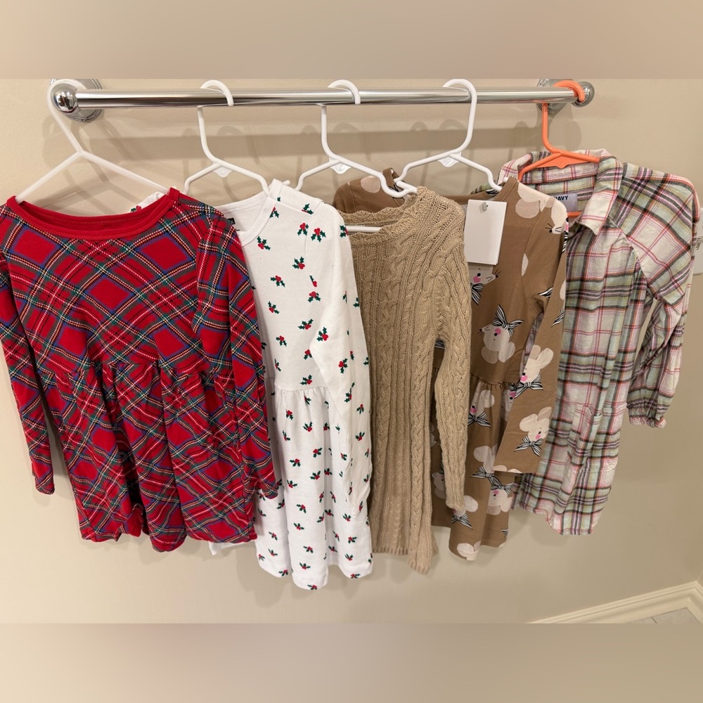 Assorted Girls' Winter Dresses Bundle 4-6T
